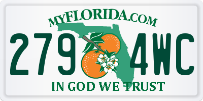 FL license plate 2794WC