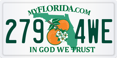FL license plate 2794WE