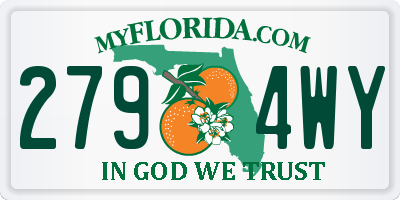 FL license plate 2794WY