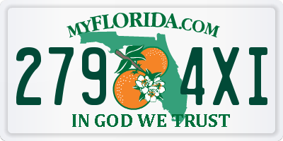 FL license plate 2794XI