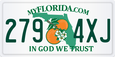 FL license plate 2794XJ