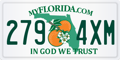 FL license plate 2794XM