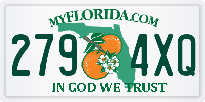 FL license plate 2794XQ