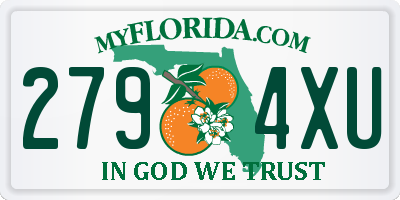 FL license plate 2794XU