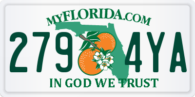 FL license plate 2794YA