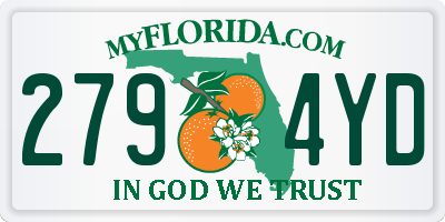 FL license plate 2794YD