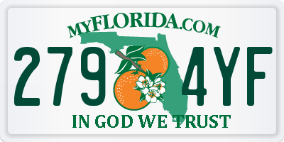 FL license plate 2794YF