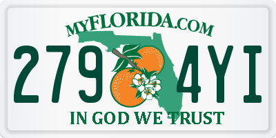 FL license plate 2794YI