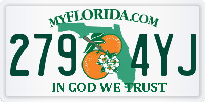 FL license plate 2794YJ