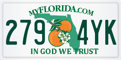 FL license plate 2794YK