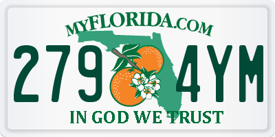 FL license plate 2794YM