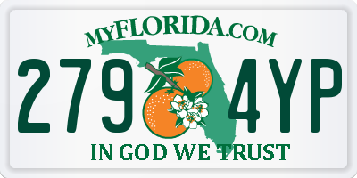 FL license plate 2794YP