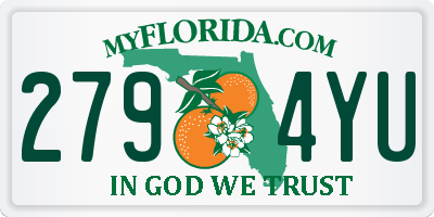 FL license plate 2794YU