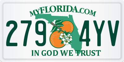 FL license plate 2794YV