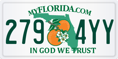 FL license plate 2794YY