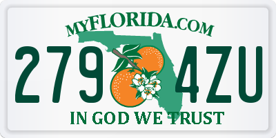 FL license plate 2794ZU