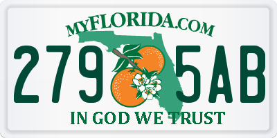 FL license plate 2795AB
