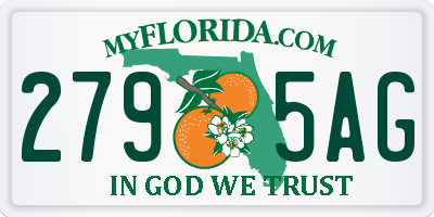 FL license plate 2795AG