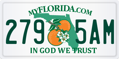 FL license plate 2795AM