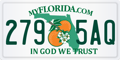 FL license plate 2795AQ
