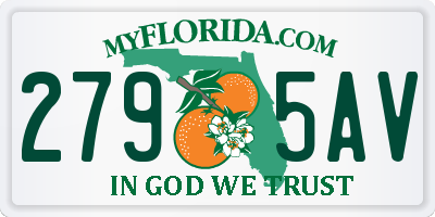 FL license plate 2795AV