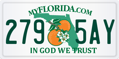 FL license plate 2795AY