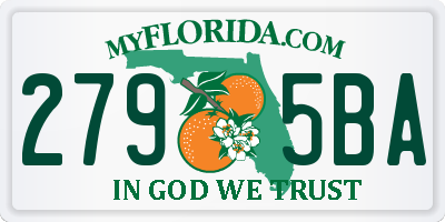 FL license plate 2795BA