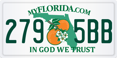 FL license plate 2795BB