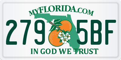 FL license plate 2795BF