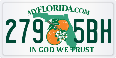 FL license plate 2795BH