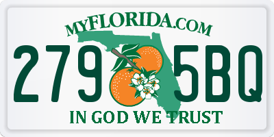 FL license plate 2795BQ