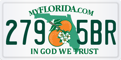 FL license plate 2795BR