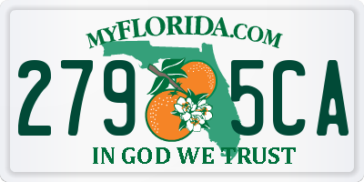 FL license plate 2795CA