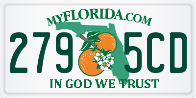 FL license plate 2795CD
