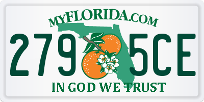 FL license plate 2795CE