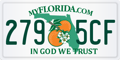 FL license plate 2795CF