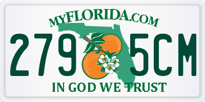 FL license plate 2795CM