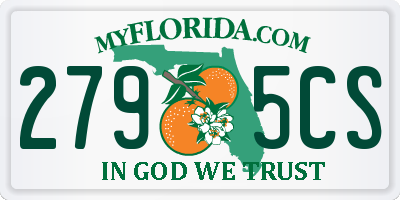 FL license plate 2795CS
