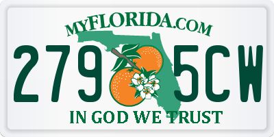 FL license plate 2795CW