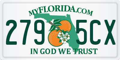 FL license plate 2795CX