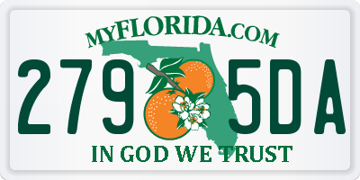 FL license plate 2795DA