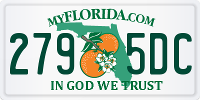 FL license plate 2795DC