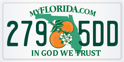 FL license plate 2795DD