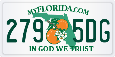 FL license plate 2795DG