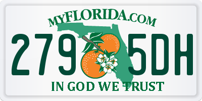 FL license plate 2795DH