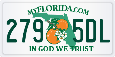 FL license plate 2795DL