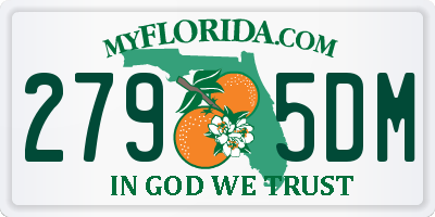 FL license plate 2795DM