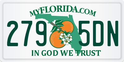 FL license plate 2795DN