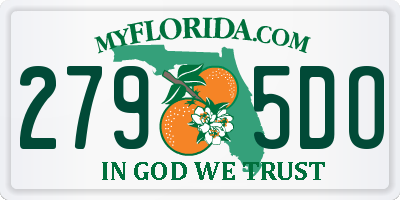 FL license plate 2795DO