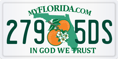 FL license plate 2795DS